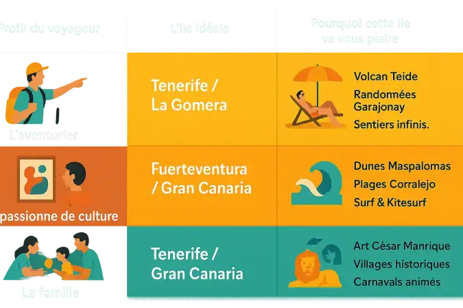 Paysages variés des îles Canaries