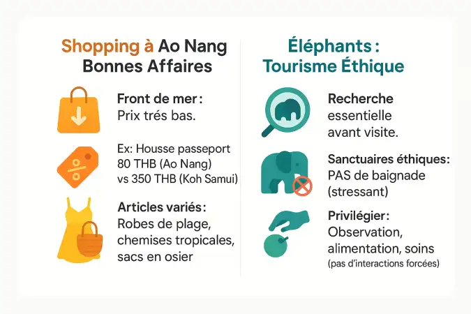 Shopping et tourisme responsable à Ao Nang