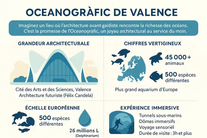 Vue aérienne de l'Oceanogràfic de Valence