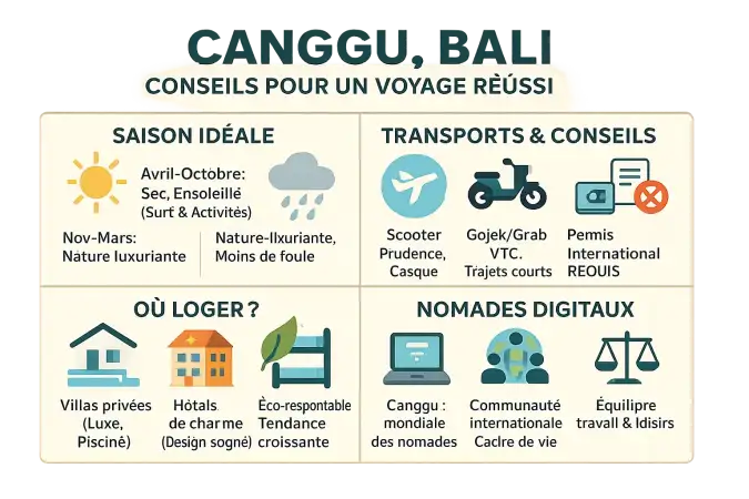 Canggu Bali vue sur l'océan