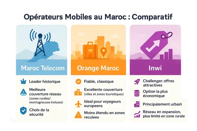 Comparatif des opérateurs mobiles au Maroc