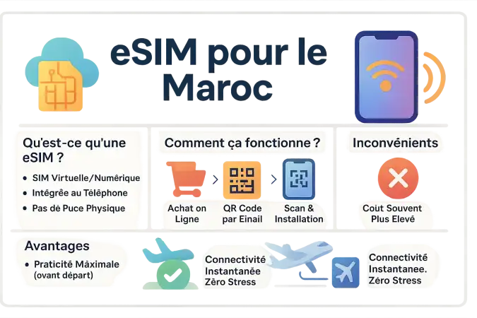 Schéma explicatif de l'eSIM