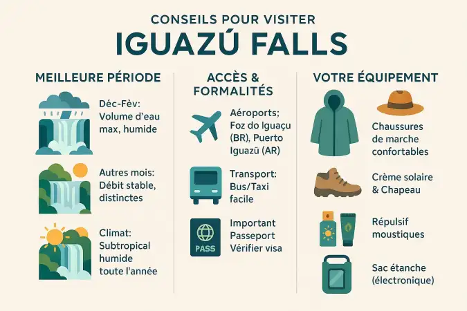 Les chutes d'Iguazu vues depuis un bateau