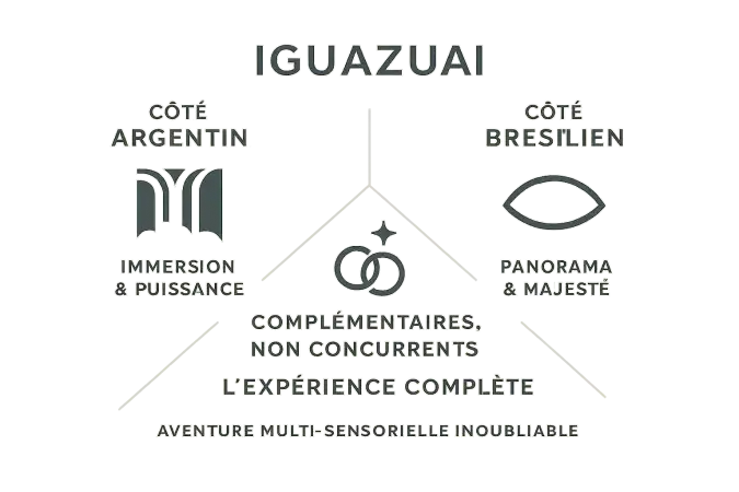 Vue panoramique des chutes d'Iguazu