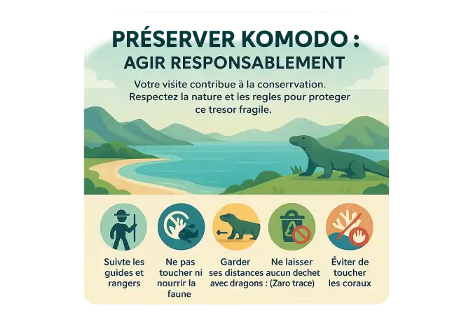 Illustration de la <strong>préservation de Komodo</strong>