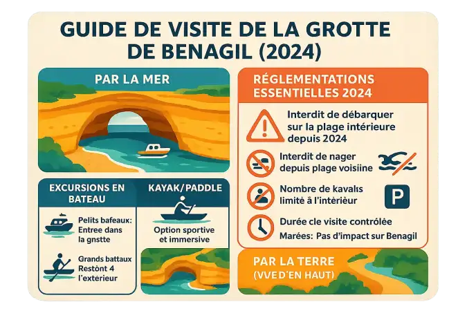 Grotte de Benagil vue depuis l'intérieur