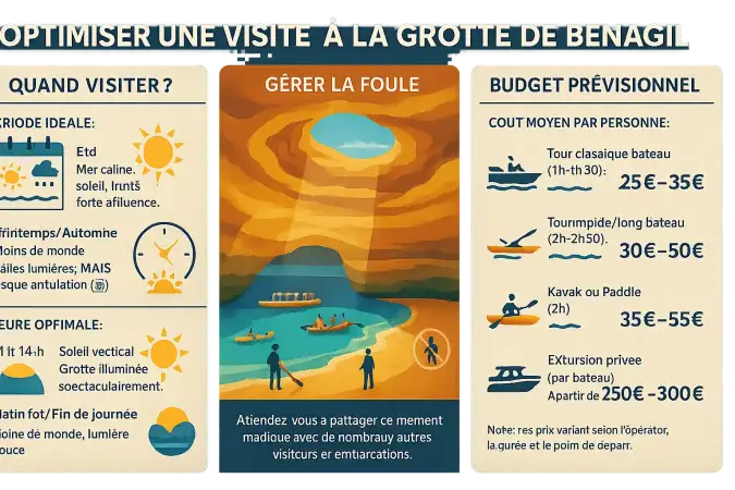 Vue aérienne de la grotte de Benagil avec son ouverture circulaire illuminant la plage intérieure