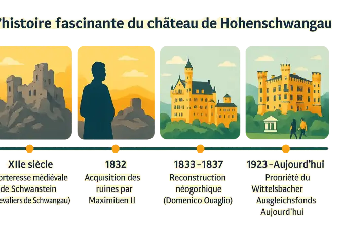 Château de Hohenschwangau dans les Alpes bavaroises