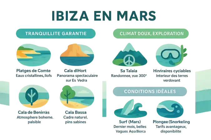 Paysages d'Ibiza en mars