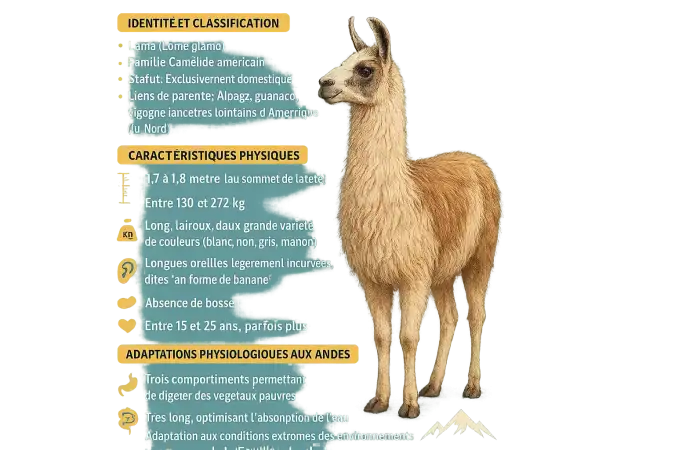 Lama dans les Andes