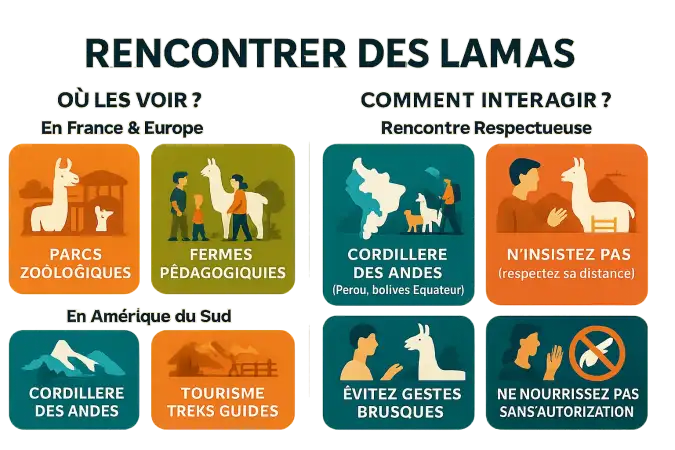 Lama dans un paysage andin