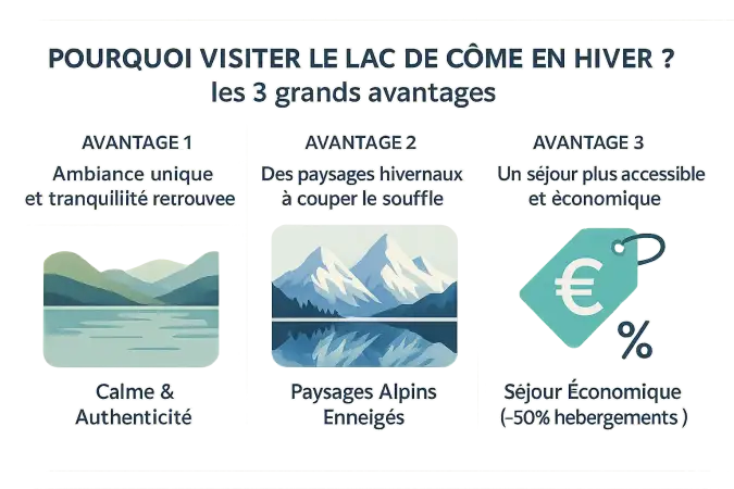Lac de Côme en hiver