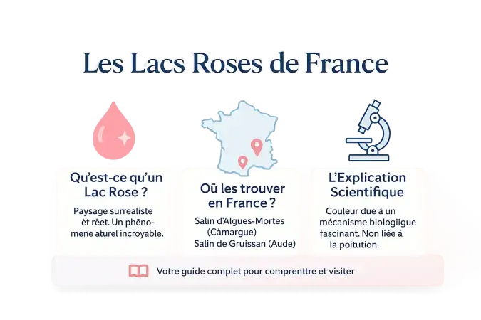 Vue aérienne du lac rose de Camargue