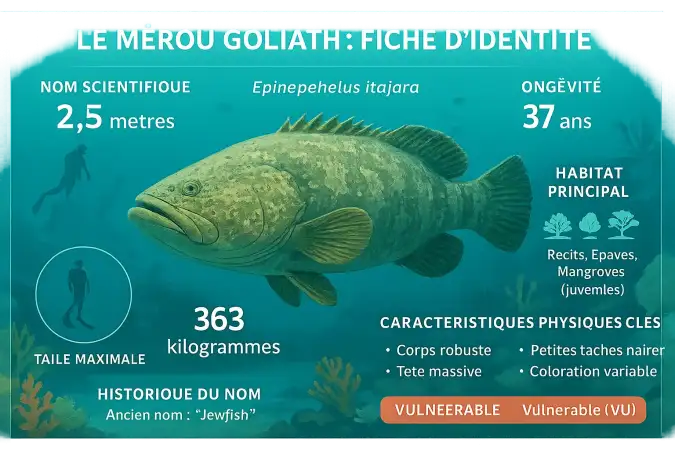 <strong>Mérou goliath dans son habitat naturel</strong>