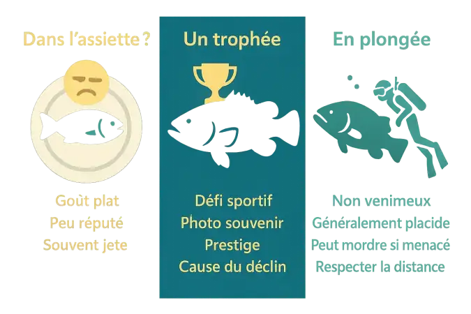 Mérou goliath dans son environnement marin