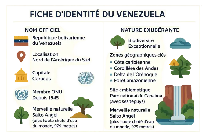 Carte et informations clés sur le Venezuela