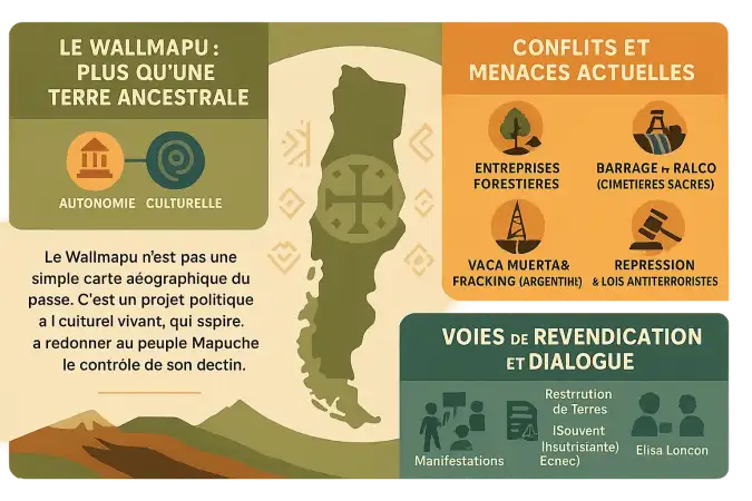 Carte du territoire mapuche ancestral