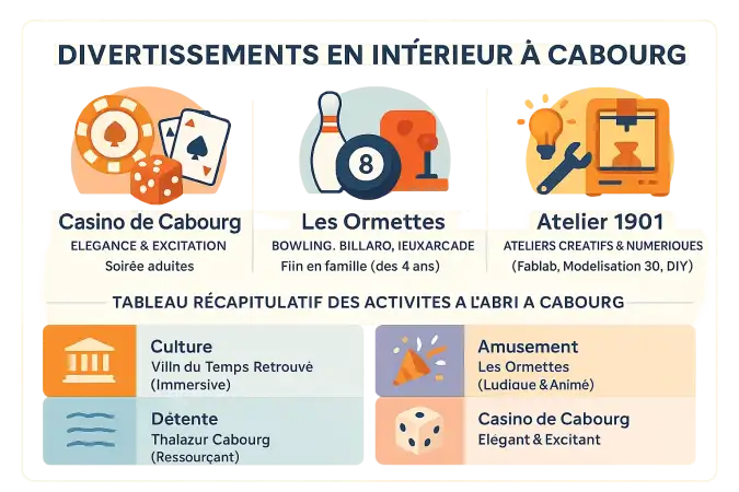 Divertissements en intérieur à Cabourg
