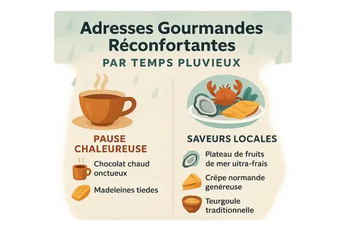 Une table gourmande à Cabourg avec chocolat chaud et madeleines