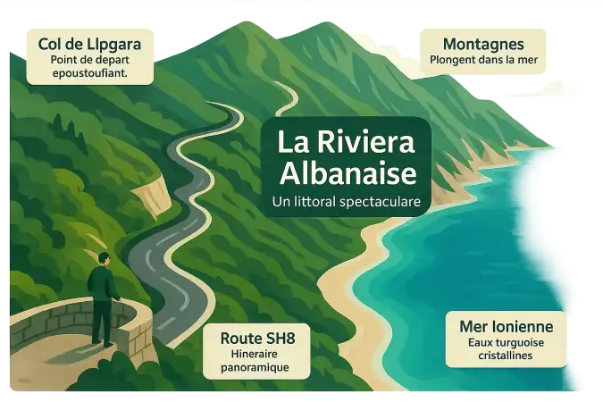 Paysage de la Riviera albanaise