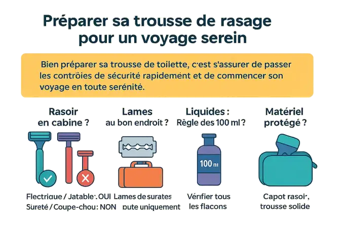 Trousse de rasage pour voyage