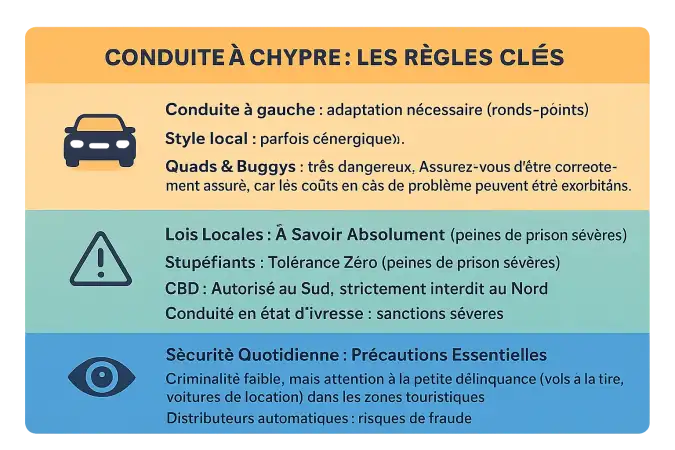 Conduite et sécurité à Chypre