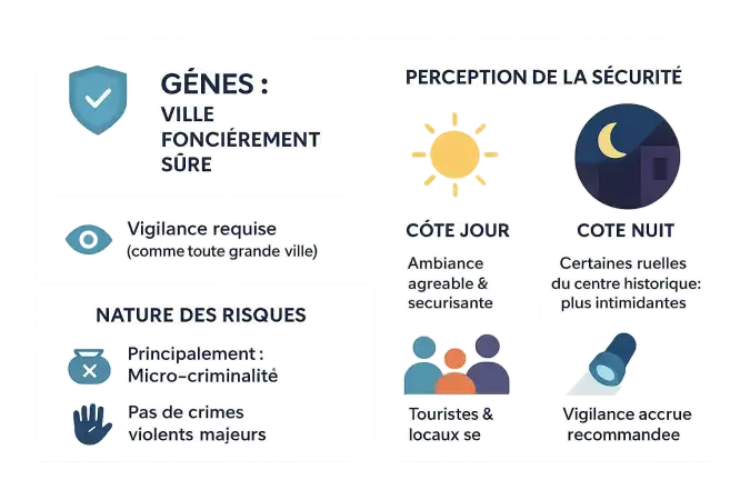 Illustration de la sécurité à Gênes