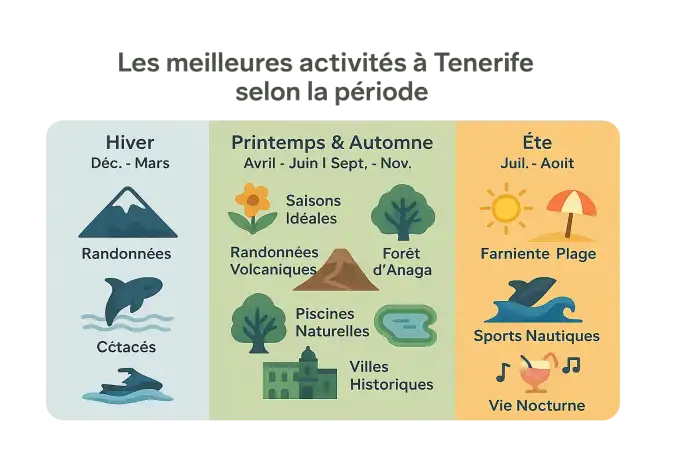 Activités à Tenerife par saison