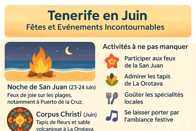 Tenerife en juin : Feux de la Saint-Jean sur la plage de Puerto de la Cruz