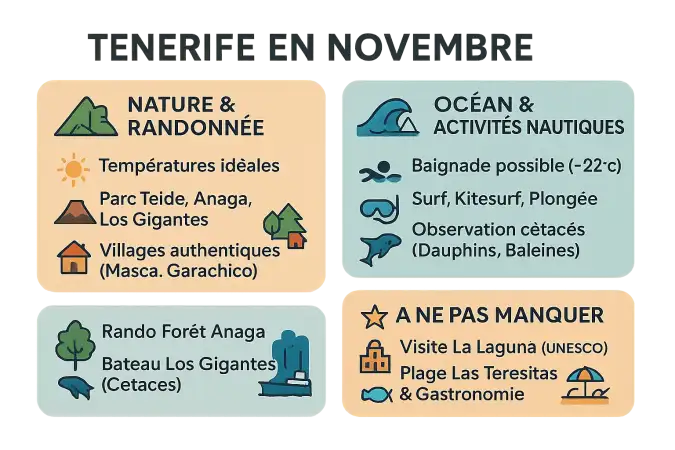 Paysage de Tenerife en novembre