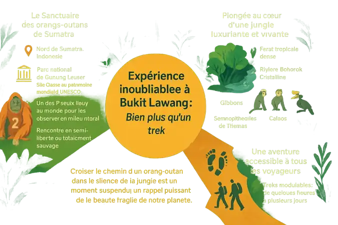 Orang-outan dans la jungle de Bukit Lawang