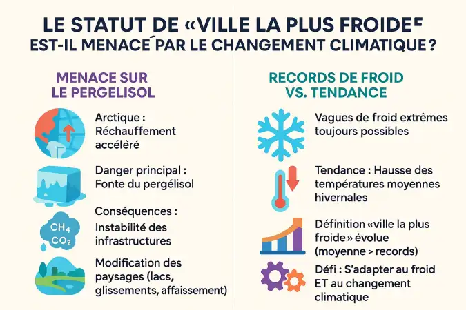 Illustration des effets du réchauffement climatique sur les villes froides