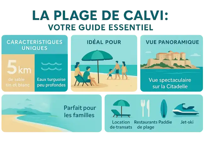 Plage de Calvi vue depuis la citadelle
