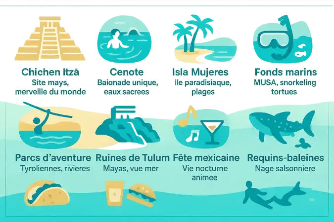 <strong>Plage de rêve à Cancún</strong>