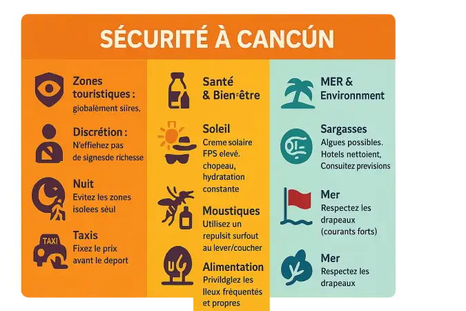 Carte interactive des sargasses à Cancún