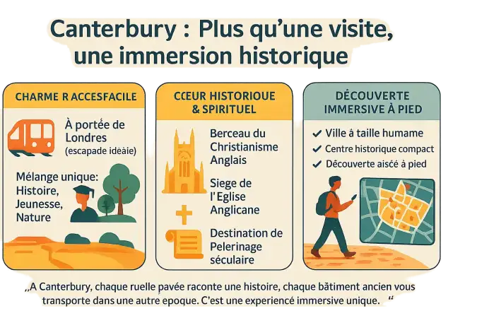Vue sur la cathédrale de Canterbury