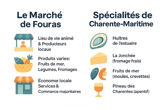 Marché de Fouras et spécialités de Charente-Maritime