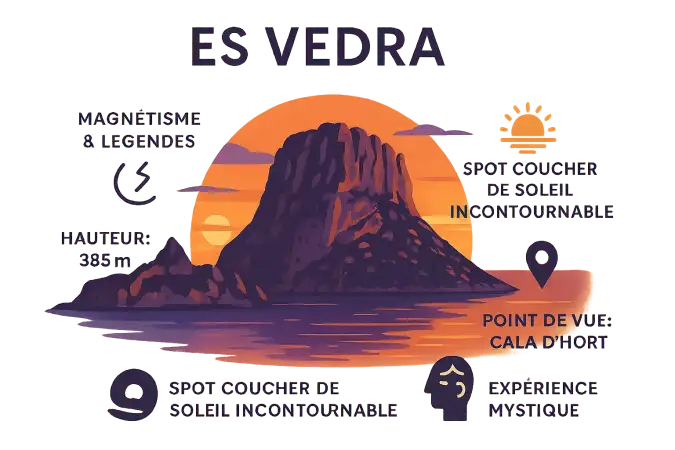 <strong>Rocher d'Es Vedra au coucher du soleil</strong>
