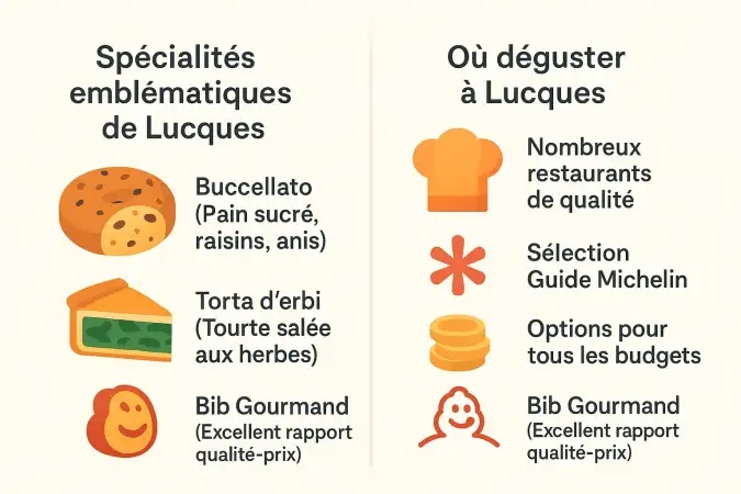 Spécialités culinaires de Lucques