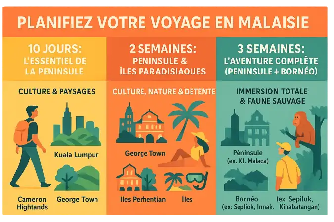 Paysages variés de Malaisie