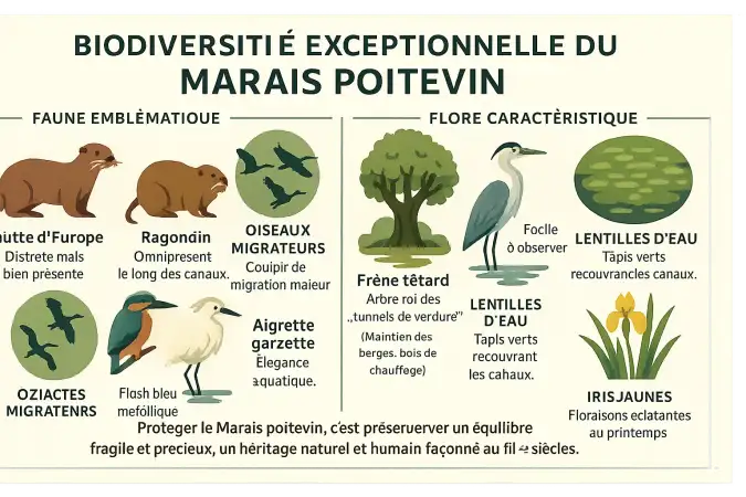 Paysage emblématique du Marais Poitevin