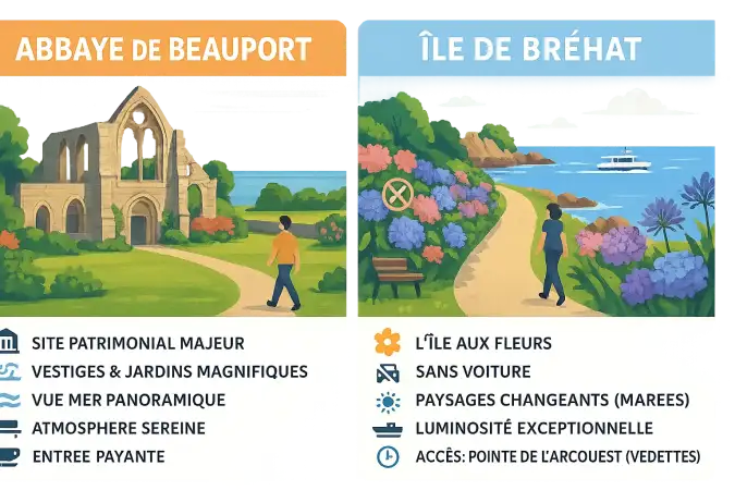 L'Abbaye de Beauport et l'île de Bréhat, deux incontournables de la côte bretonne