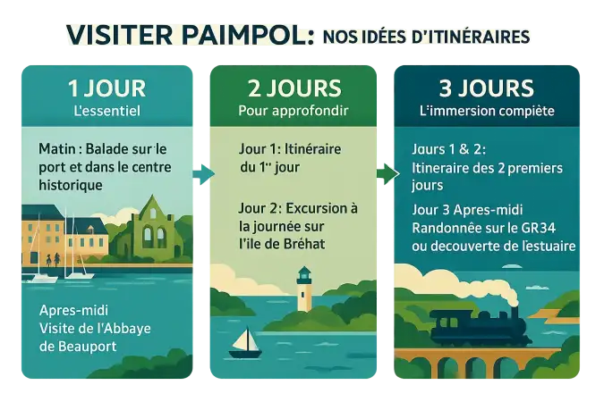 Paysage marin de Paimpol avec la Pointe de l'Arcouest en arrière-plan