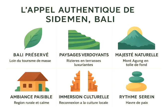 Paysages de Sidemen à Bali