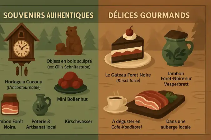 Gâteau Forêt-Noire et jambon Schwarzwälder Schinken